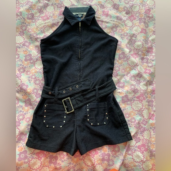 Limited Too Other - Vintage Y2K limited too dark denim spandex romper size 10